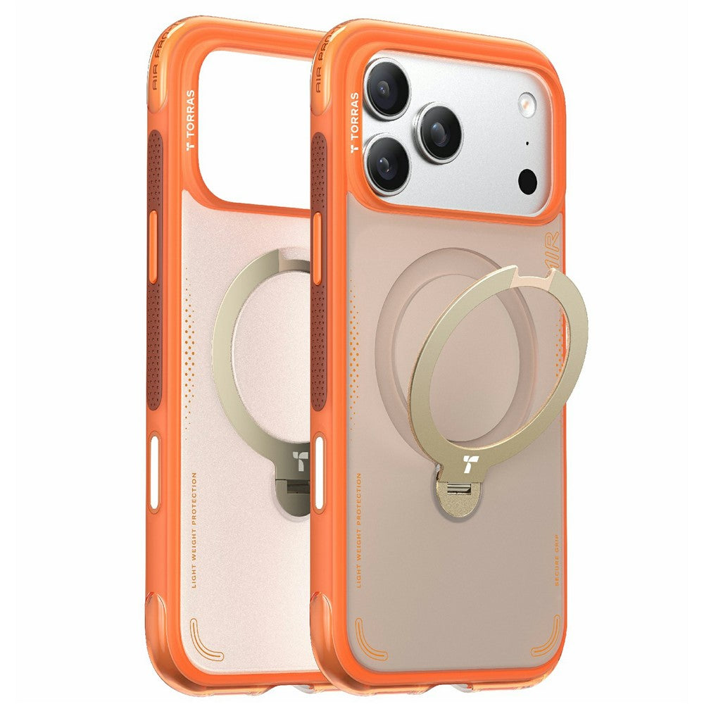 TORRAS Ostand Q3 Air Series For iPhone 17 Pro Max Case Compatible with MagSafe Shockproof PC + TPU Phone Cover with Kickstand