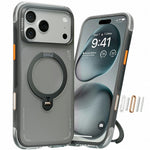 TORRAS Ostand Q3 Air Series til iPhone 17 Pro cover, kompatibel med MagSafe Stødabsorberende PC + TPU telefoncover med støttefod