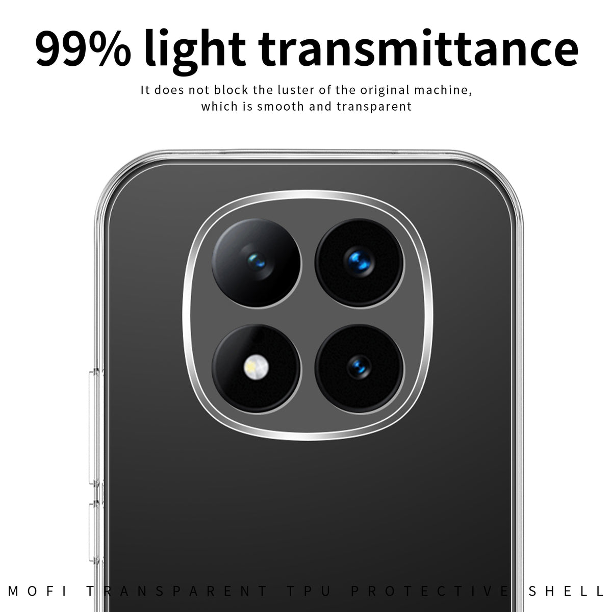 MOFI For Xiaomi Redmi Note 15 Pro 4G (Global) Clear Phone Case  Ultra-Thin TPU Phone Back Cover