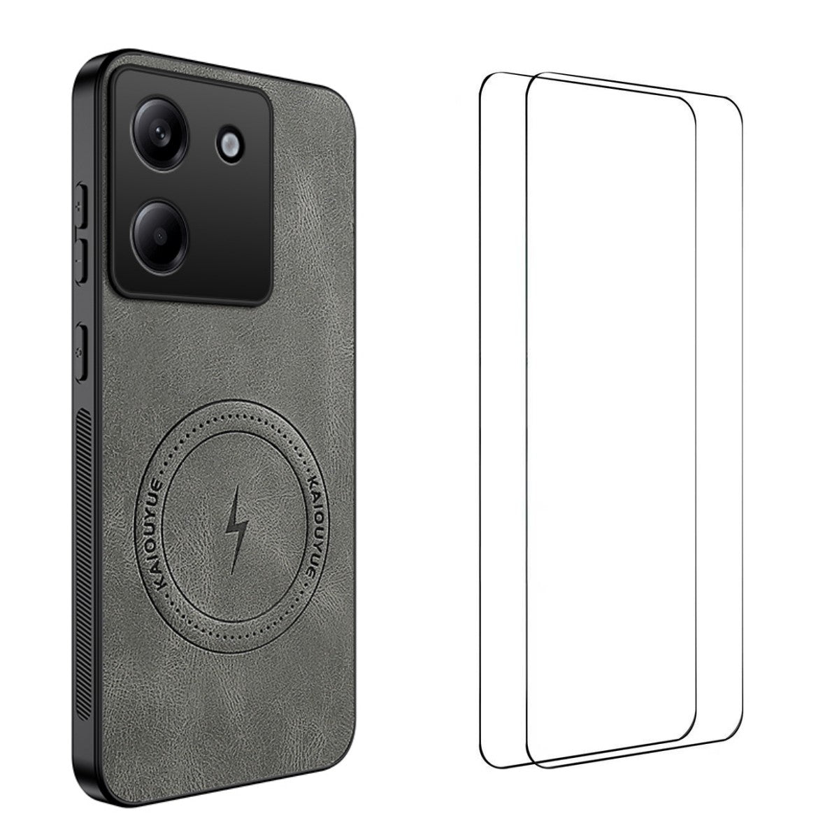 WANLONFENG For Xiaomi Poco M7 Pro 5G Magnetic Case  SD Series PC TPU Phone Cover with 2Pcs Screen Film