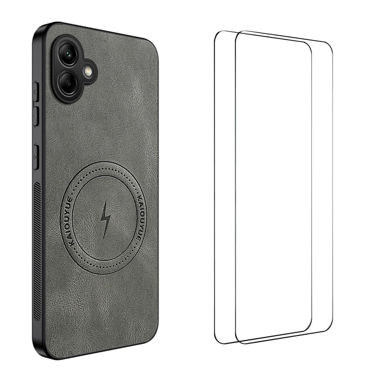 WANLONFENG For Samsung Galaxy A08 4G / A07 4G Magnetic Case  SD Series PC TPU Phone Cover with 2Pcs Screen Film