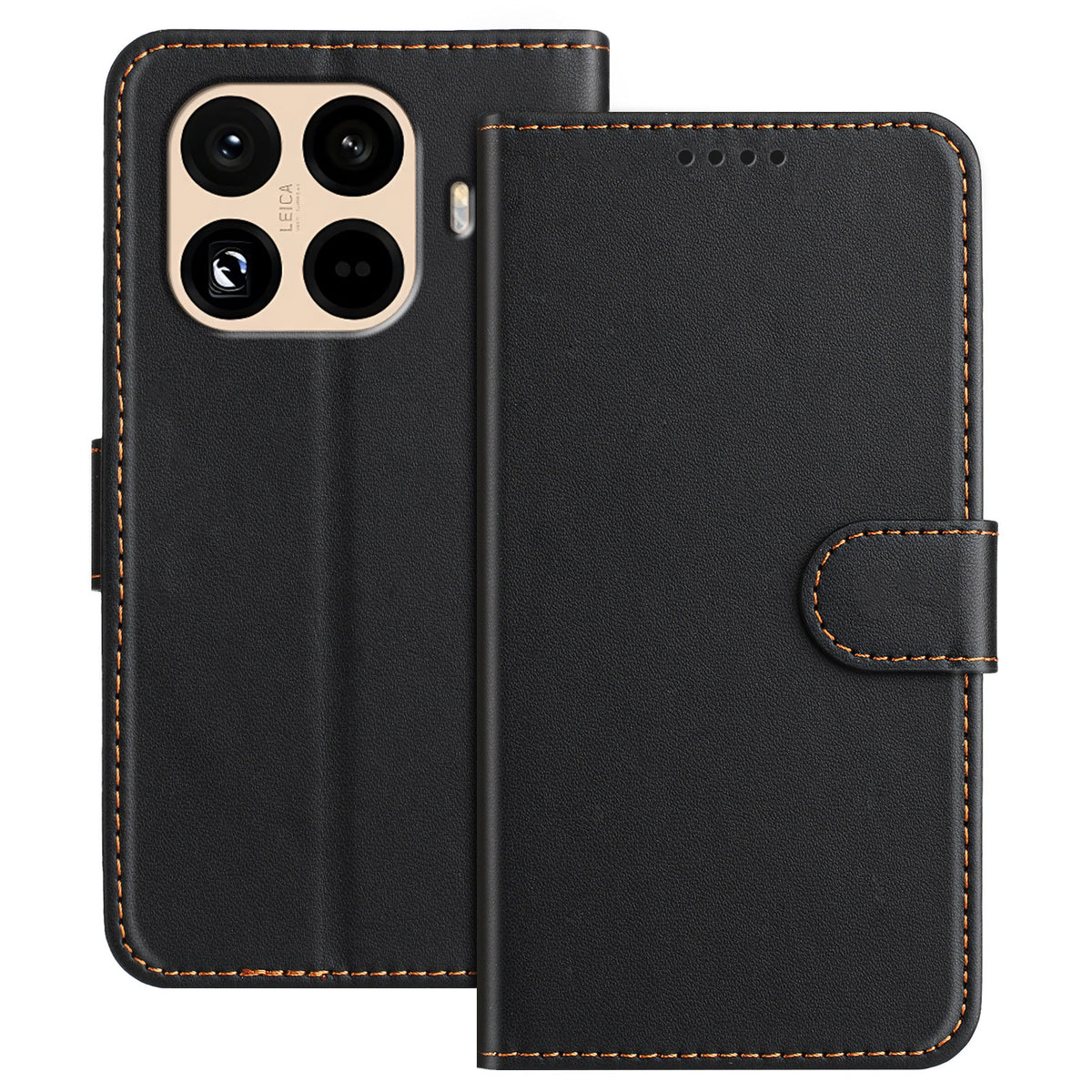For Xiaomi 15T Pro Leather Case Wallet Stand Solid Color Anti Drop Phone Cover