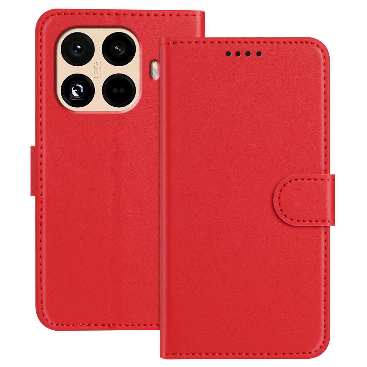 For Xiaomi 15T Pro Leather Case Wallet Stand Solid Color Anti Drop Phone Cover