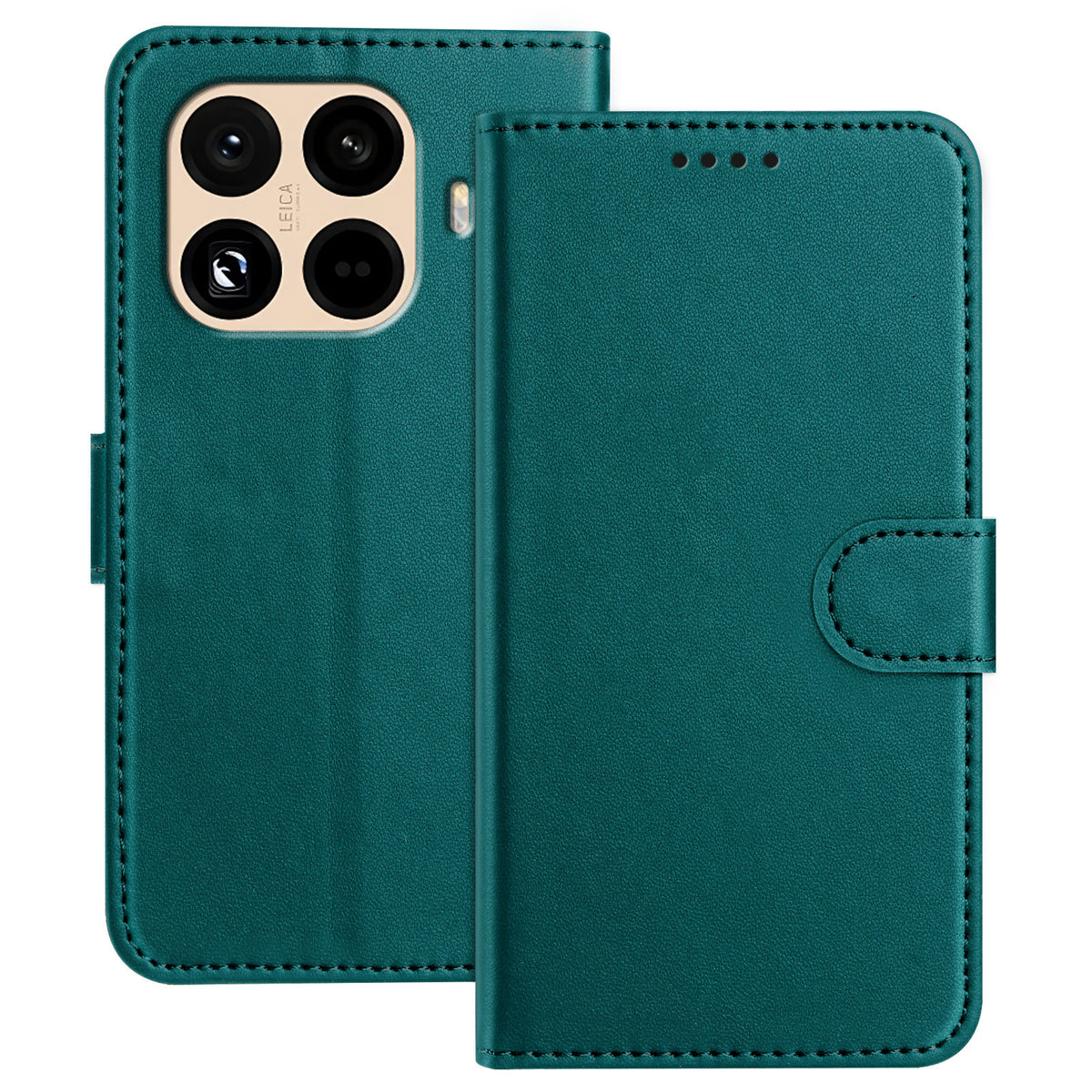 For Xiaomi 15T Pro Leather Case Wallet Stand Solid Color Anti Drop Phone Cover