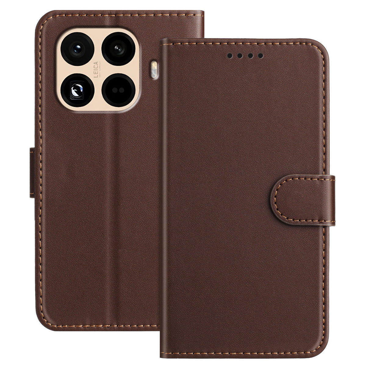 For Xiaomi 15T Pro Leather Case Wallet Stand Solid Color Anti Drop Phone Cover