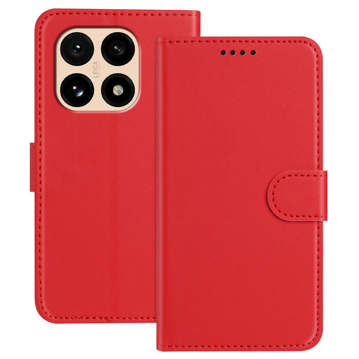 For Xiaomi 15T Leather Case Wallet Stand Solid Color Anti Drop Phone Cover