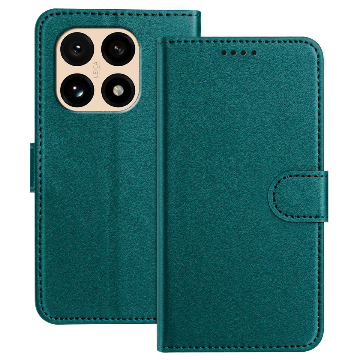 For Xiaomi 15T Leather Case Wallet Stand Solid Color Anti Drop Phone Cover