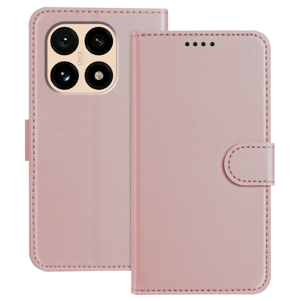 For Xiaomi 15T Leather Case Wallet Stand Solid Color Anti Drop Phone Cover