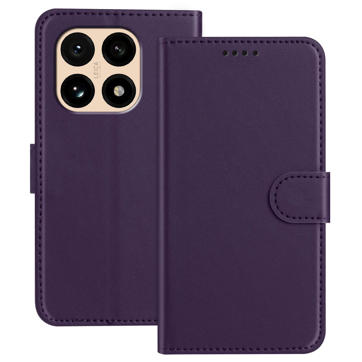 For Xiaomi 15T Leather Case Wallet Stand Solid Color Anti Drop Phone Cover