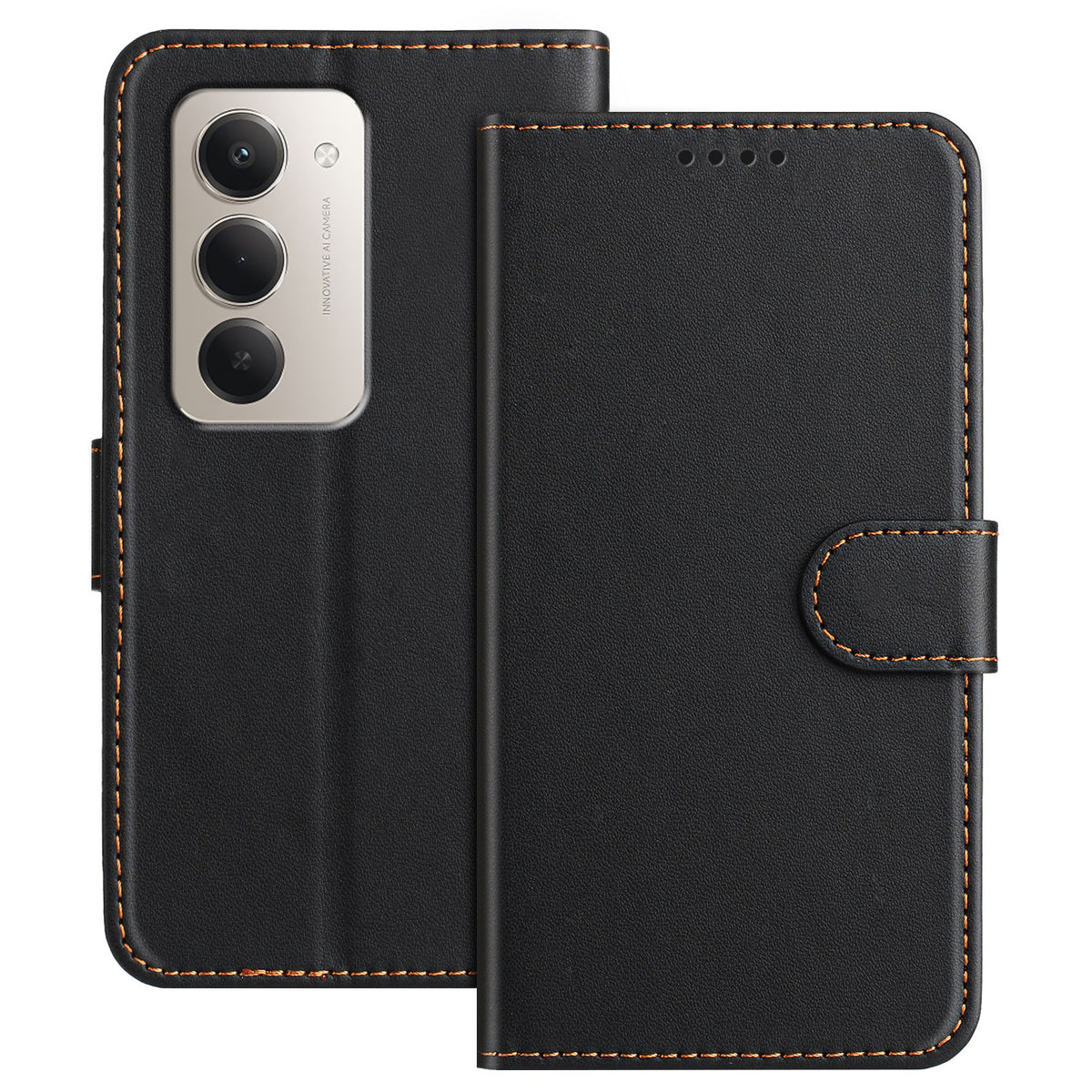 For Xiaomi Redmi 15 5G (EU) (171mm) / Xiaomi Redmi 15 4G (EU) (171mm) Leather Case Wallet Stand Solid Color Anti Drop Phone Cover