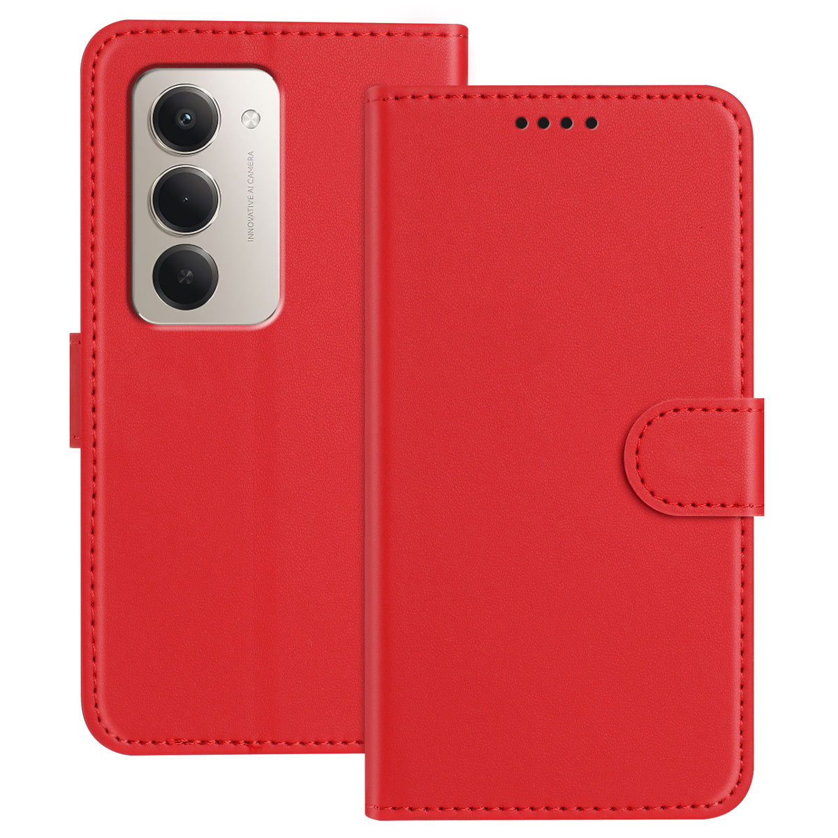 For Xiaomi Redmi 15 5G (EU) (171mm) / Xiaomi Redmi 15 4G (EU) (171mm) Leather Case Wallet Stand Solid Color Anti Drop Phone Cover