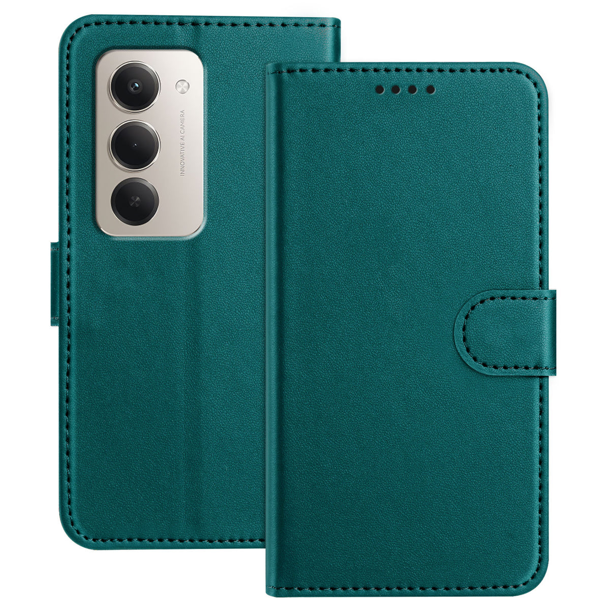 For Xiaomi Redmi 15 5G (EU) (171mm) / Xiaomi Redmi 15 4G (EU) (171mm) Leather Case Wallet Stand Solid Color Anti Drop Phone Cover