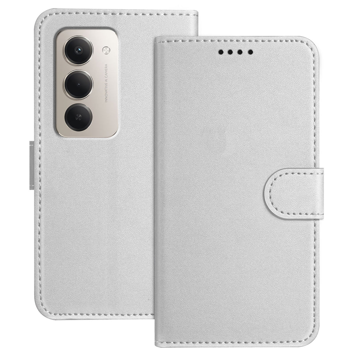 For Xiaomi Redmi 15 5G (EU) (171mm) / Xiaomi Redmi 15 4G (EU) (171mm) Leather Case Wallet Stand Solid Color Anti Drop Phone Cover