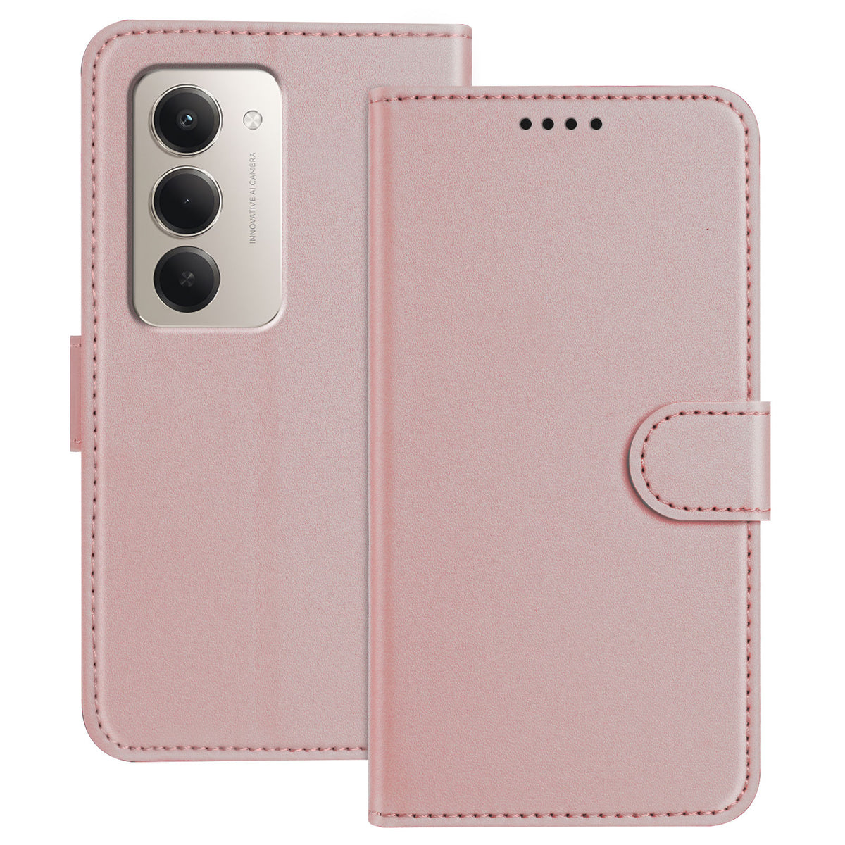 For Xiaomi Redmi 15 5G (EU) (171mm) / Xiaomi Redmi 15 4G (EU) (171mm) Leather Case Wallet Stand Solid Color Anti Drop Phone Cover