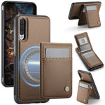 JEEHOOD For Samsung Galaxy A50 Leather Back Cover Magnetic Case  J06 Phone Case with Card Bag RFID Blocking