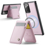 JEEHOOD For Samsung Galaxy Note20 Leather Back Cover Magnetic Case  J06 Phone Case with Card Bag RFID Blocking