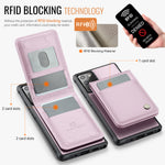 JEEHOOD For Samsung Galaxy Note20 Leather Back Cover Magnetic Case  J06 Phone Case with Card Bag RFID Blocking