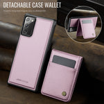 JEEHOOD For Samsung Galaxy Note20 Leather Back Cover Magnetic Case  J06 Phone Case with Card Bag RFID Blocking