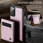 JEEHOOD For Samsung Galaxy Note20 Leather Back Cover Magnetic Case  J06 Phone Case with Card Bag RFID Blocking