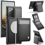 JEEHOOD For Samsung Galaxy Note20 Leather Back Cover Magnetic Case  J06 Phone Case with Card Bag RFID Blocking