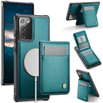 JEEHOOD For Samsung Galaxy Note20 Leather Back Cover Magnetic Case  J06 Phone Case with Card Bag RFID Blocking