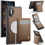 JEEHOOD Til Samsung Galaxy Note 10 Plus 5G Bagcover i læder Magnetisk etui J06 Telefoncover med kortlomme RFID-blokerende