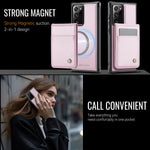 JEEHOOD Til Samsung Galaxy Note20 Ultra Læder Bagcover Magnetisk Etui J06 Telefoncover med Kortlomme RFID-blokering