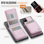 JEEHOOD Til Samsung Galaxy Note20 Ultra Læder Bagcover Magnetisk Etui J06 Telefoncover med Kortlomme RFID-blokering