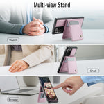 JEEHOOD Til Samsung Galaxy Note20 Ultra Læder Bagcover Magnetisk Etui J06 Telefoncover med Kortlomme RFID-blokering