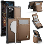 JEEHOOD Til Samsung Galaxy Note20 Ultra Læder Bagcover Magnetisk Etui J06 Telefoncover med Kortlomme RFID-blokering