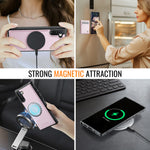 JEEHOOD For Samsung Galaxy Note 10 4G Leather Back Cover Magnetic Case  J06 Phone Case with Card Bag RFID Blocking