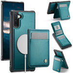 JEEHOOD For Samsung Galaxy Note 10 4G Leather Back Cover Magnetic Case  J06 Phone Case with Card Bag RFID Blocking