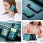 JEEHOOD For Samsung Galaxy Note 10 4G Case J05 Leather Mobile Cover with Detachable Magnetic Card Bag