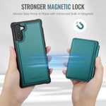 JEEHOOD For Samsung Galaxy Note 10 4G Case J05 Leather Mobile Cover with Detachable Magnetic Card Bag