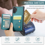 JEEHOOD For Samsung Galaxy Note 10 Plus 4G Case J05 Leather Mobile Cover with Detachable Magnetic Card Bag