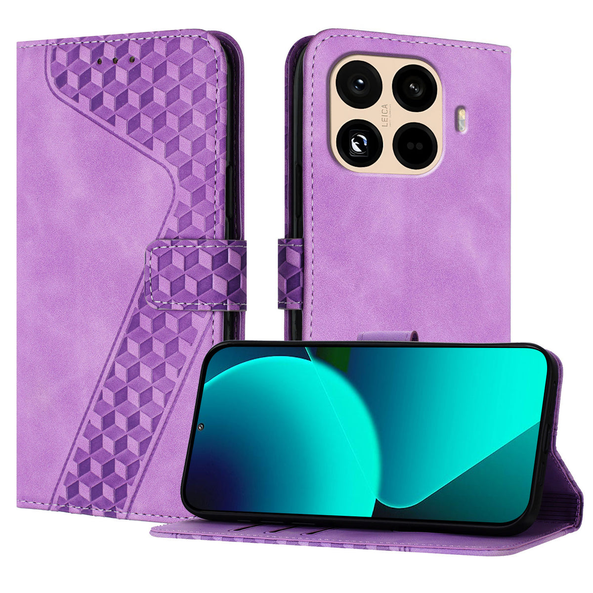 For Xiaomi 15T Pro Leather Case 7-Shaped Pattern Wallet Stand Shockproof Phone Cover