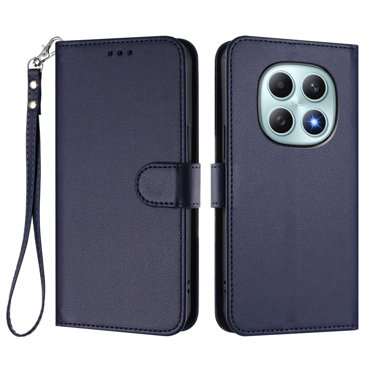 Xiaomi Poco M8 5G / Redmi Note 15 5G (Global) / 15 4G (Global) Läderfodral Plånboksfodral med stativ och handledsrem