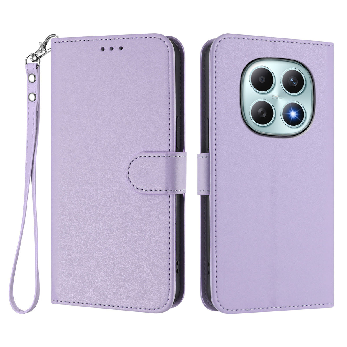 Xiaomi Poco M8 5G / Redmi Note 15 5G (Global) / 15 4G (Global) Läderfodral Plånboksfodral med stativ och handledsrem