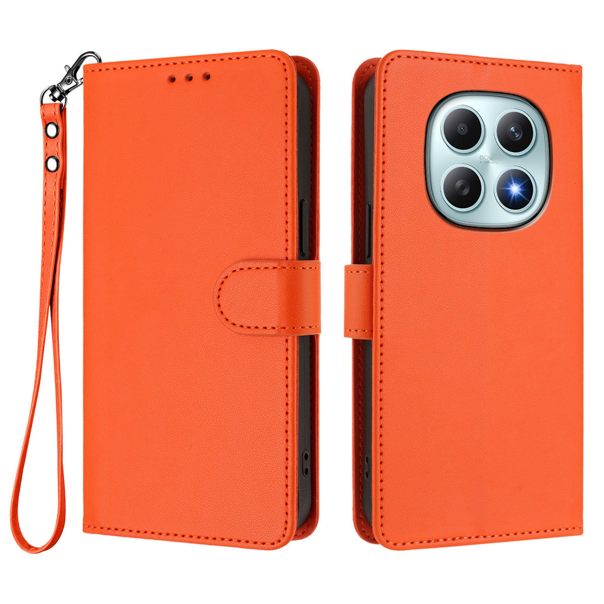 Xiaomi Poco M8 5G / Redmi Note 15 5G (Global) / 15 4G (Global) Läderfodral Plånboksfodral med stativ och handledsrem