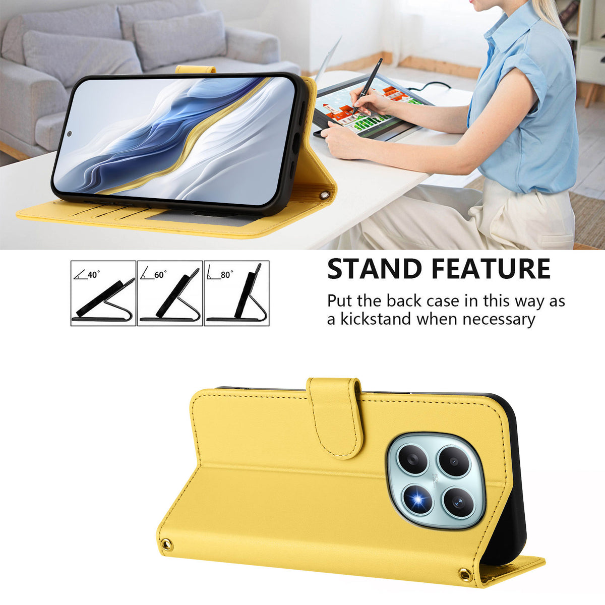 For Xiaomi Poco M8 5G / Redmi Note 15 5G (Global) / 15 4G (Global) Leather Case Wallet Stand Phone Cover with Wrist Strap