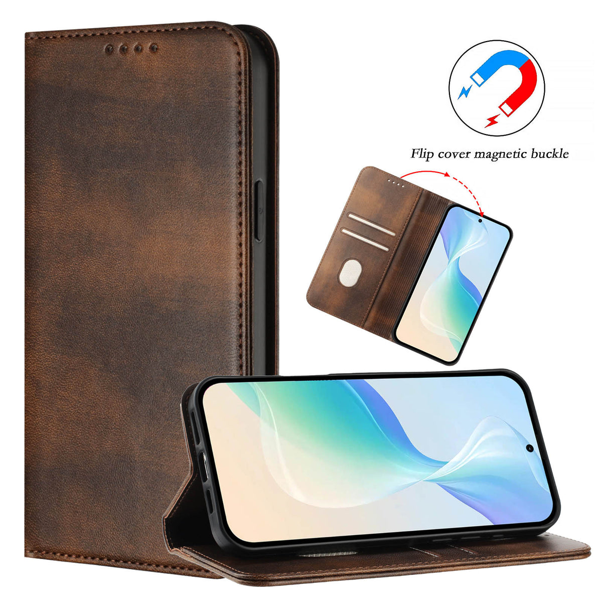 For Xiaomi Poco M8 5G / Redmi Note 15 5G (Global) / 15 4G (Global) Wallet Cases Retro Texture RFID Blocking Leather Phone Cover