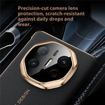 SULADA For Huawei Mate X6 Magnetic Case Genuine Cow Leather Phone Cover with Tempered Glass Screen Protector
