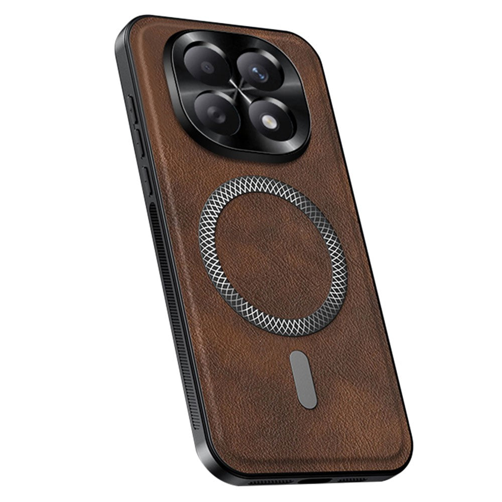 For Xiaomi Poco M8 5G / Redmi Note 15 5G (Global) Magnetic Case PU TPU PC Phone Back Cover with Metal Lens Frame