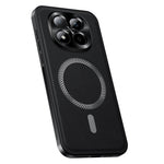 For Xiaomi Redmi Note 15 Pro 5G (Global) Magnetic Case PU TPU PC Phone Back Cover with Metal Lens Frame