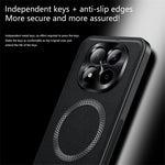 For Xiaomi Redmi Note 15 Pro 5G (Global) Magnetic Case PU TPU PC Phone Back Cover with Metal Lens Frame