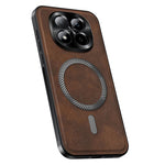 For Xiaomi Redmi Note 15 Pro 5G (Global) Magnetic Case PU TPU PC Phone Back Cover with Metal Lens Frame