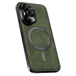 For Honor 400 Pro 5G (Global) Magnetic Case PU TPU PC Phone Back Cover with Metal Lens Frame