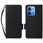 Leather Case for Xiaomi Redmi 15C 4G (EU) (173mm) / 15C 5G (EU) (173mm) / Poco C85 4G (173mm) Litchi Texture Wallet Phone Cover with Wrist Strap