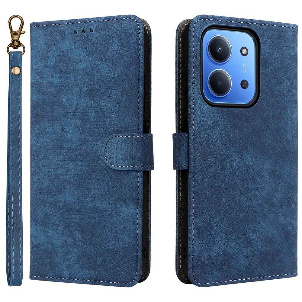 Phone Case for Xiaomi Redmi 15C 4G (EU) (173mm) / 15C 5G (EU) (173mm) / Poco C85 4G (173mm) Wallet RFID Blocking PU Leather Cover Stand with Strap