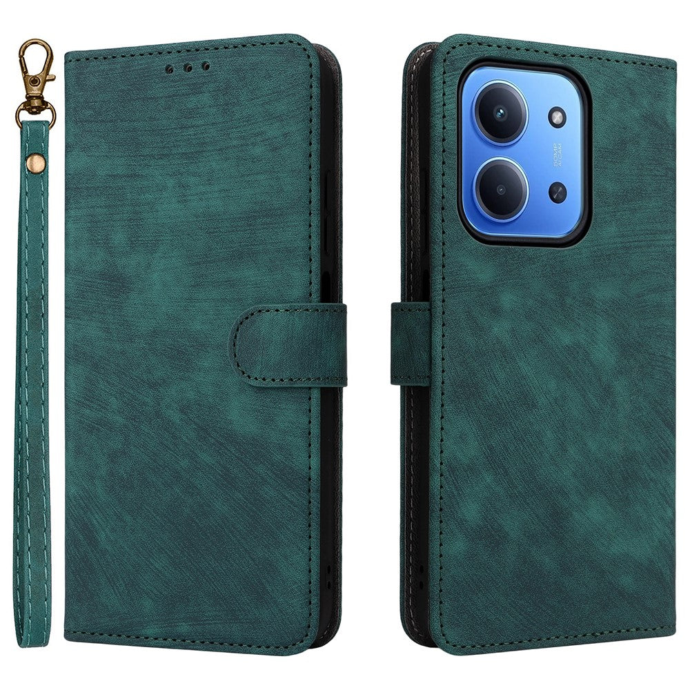Phone Case for Xiaomi Redmi 15C 4G (EU) (173mm) / 15C 5G (EU) (173mm) / Poco C85 4G (173mm) Wallet RFID Blocking PU Leather Cover Stand with Strap